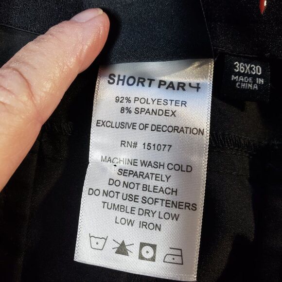 Mens NEW Short Par 4 Black Golf Pants Trousers The Pavin 36x30 - Picture 9 of 12